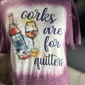 Maroons Bleached Tee with Wine Design